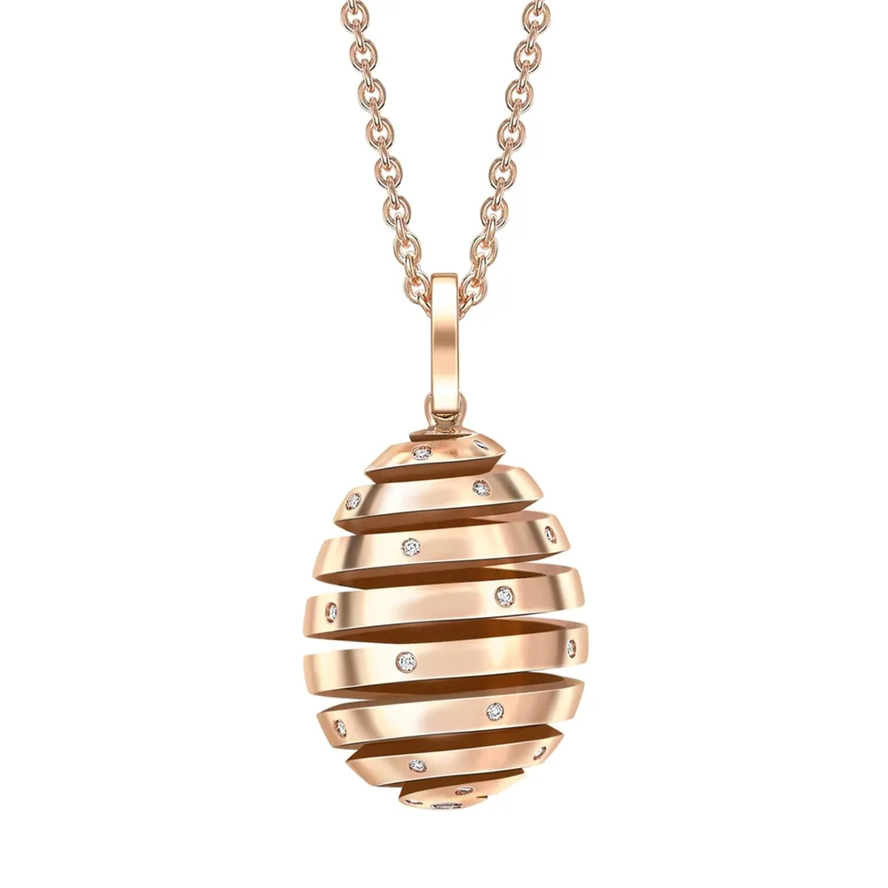 Fabergé Fabergé Heritage 18ct Rose Gold Spiral Egg Pendant