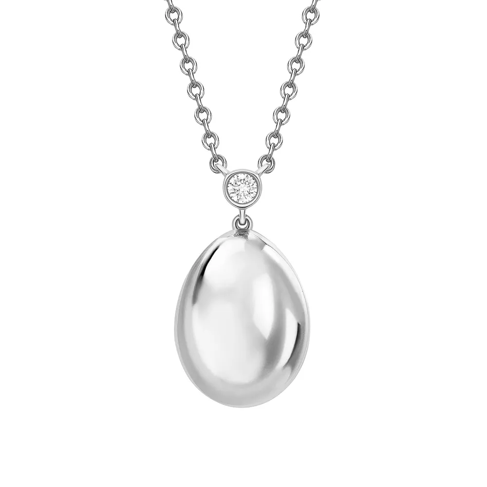 Fabergé Fabergé Heritage 18ct White Gold Petit Egg Pendant
