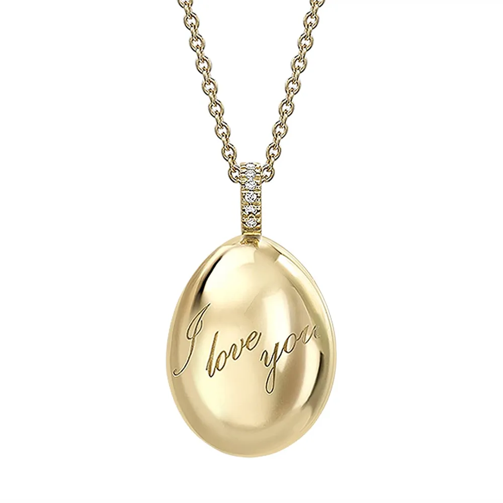 Fabergé Fabergé Heritage 18ct Yellow Gold I Love You Egg Pendant