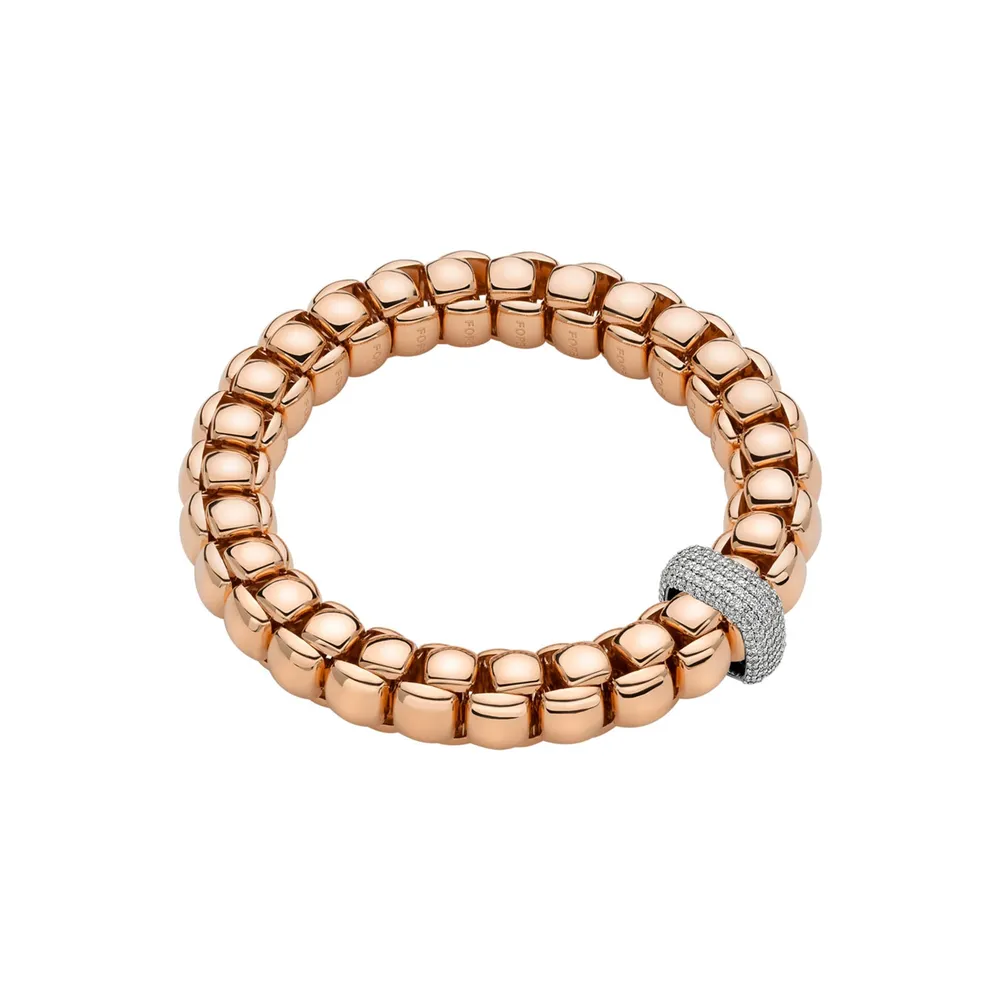 Fope 18ct Rose Gold Luna 18ct Rose Gold 2.07ct Diamond Bracelet