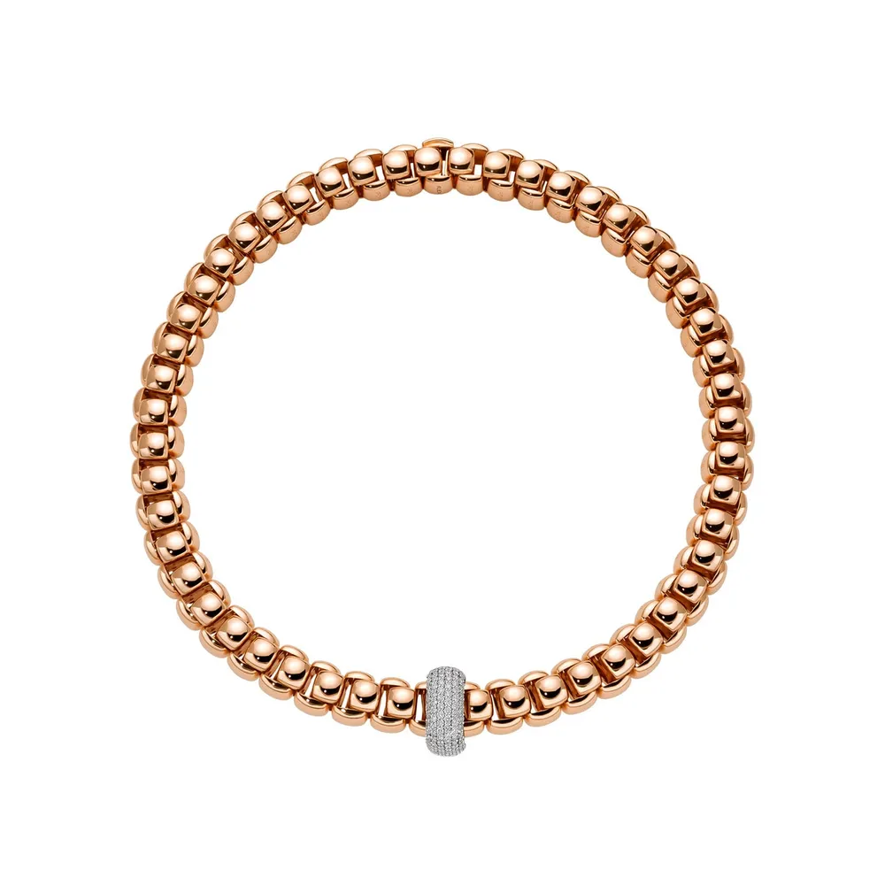 Fope 18ct Rose Gold Luna 18ct Rose Gold 2.07ct Diamond Necklace