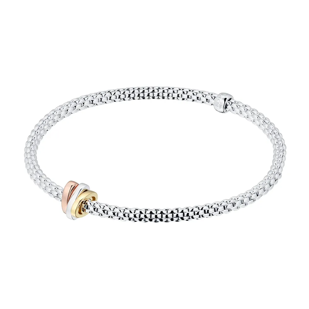Fope 18ct Tri Tone Flex'it Prima Bracelet