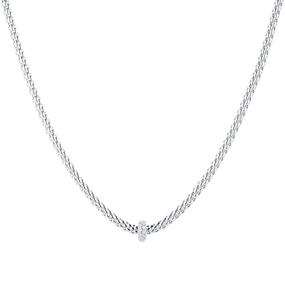 Fope 18ct White Gold 0.18ct Diamond Prima Necklace