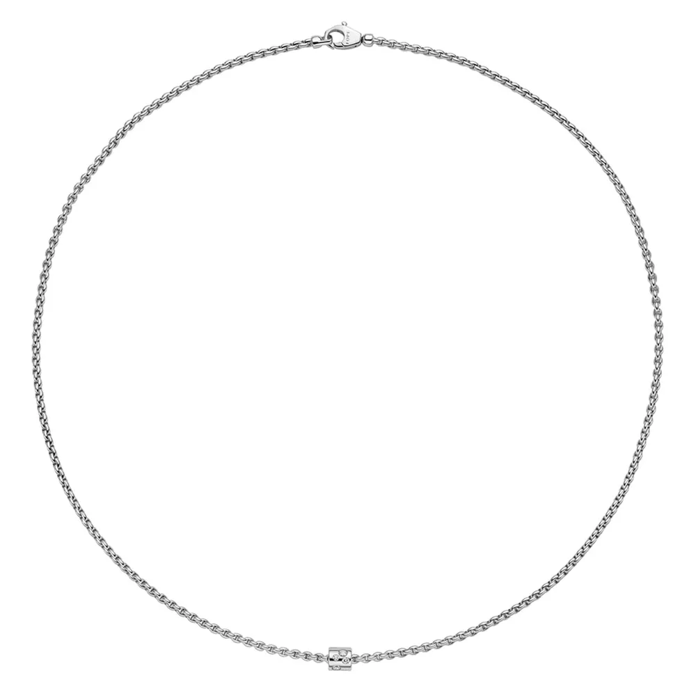 Fope 18ct White Gold Aria 0.17ct Diamond Necklet