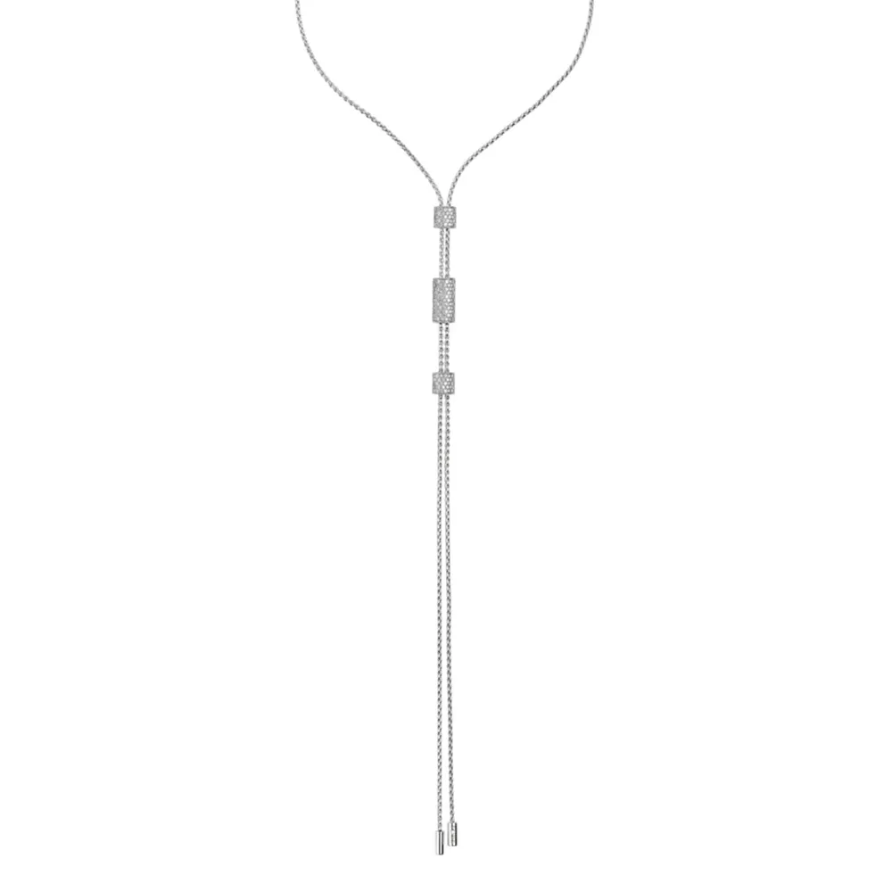 Fope 18ct White Gold Aria Pavé Diamond Lariat Necklace