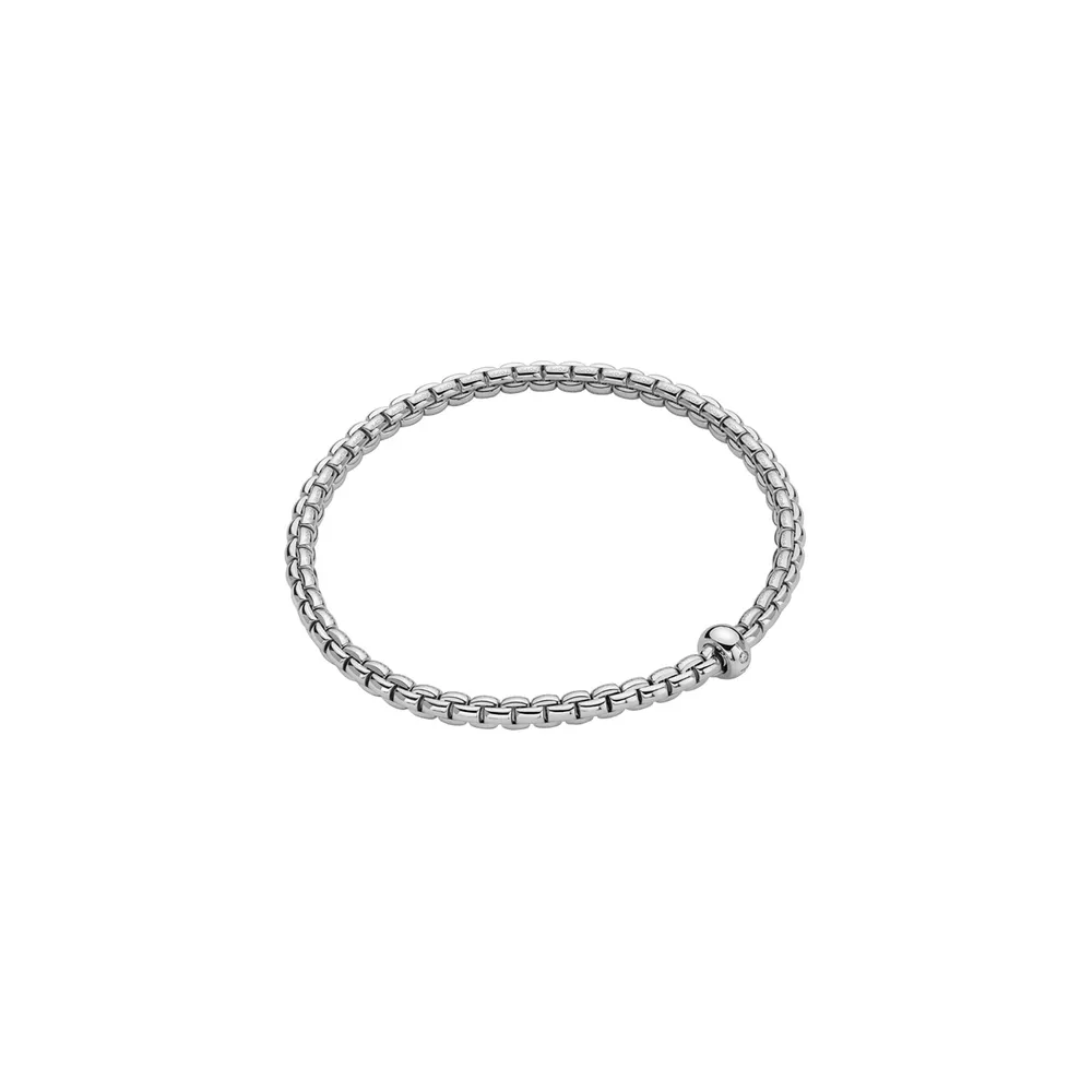 Fope 18ct White Gold Eka Flex'it 0.01ct Diamond Bracelet