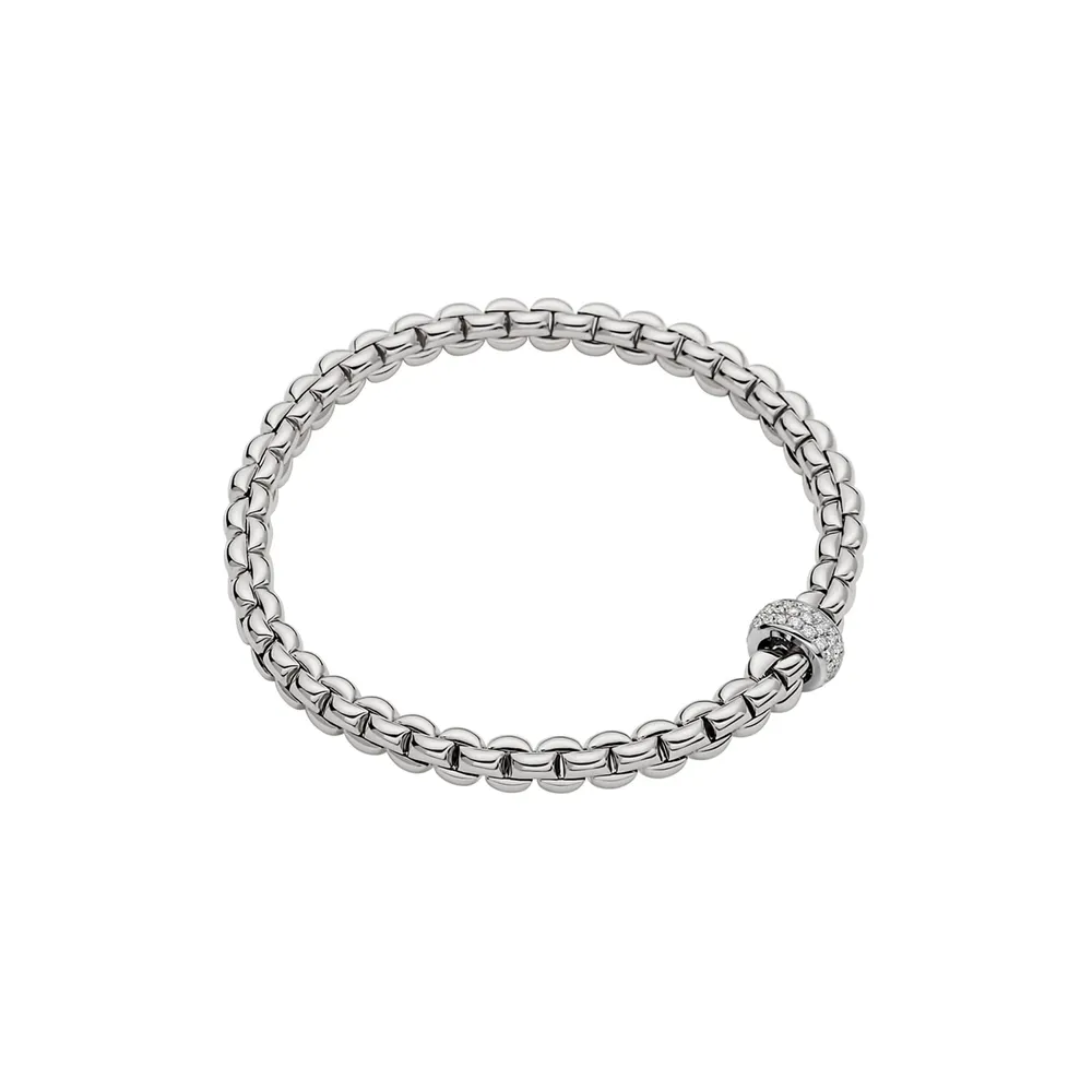 Fope 18ct White Gold Eka Flex'it 0.37ct Diamond Bracelet