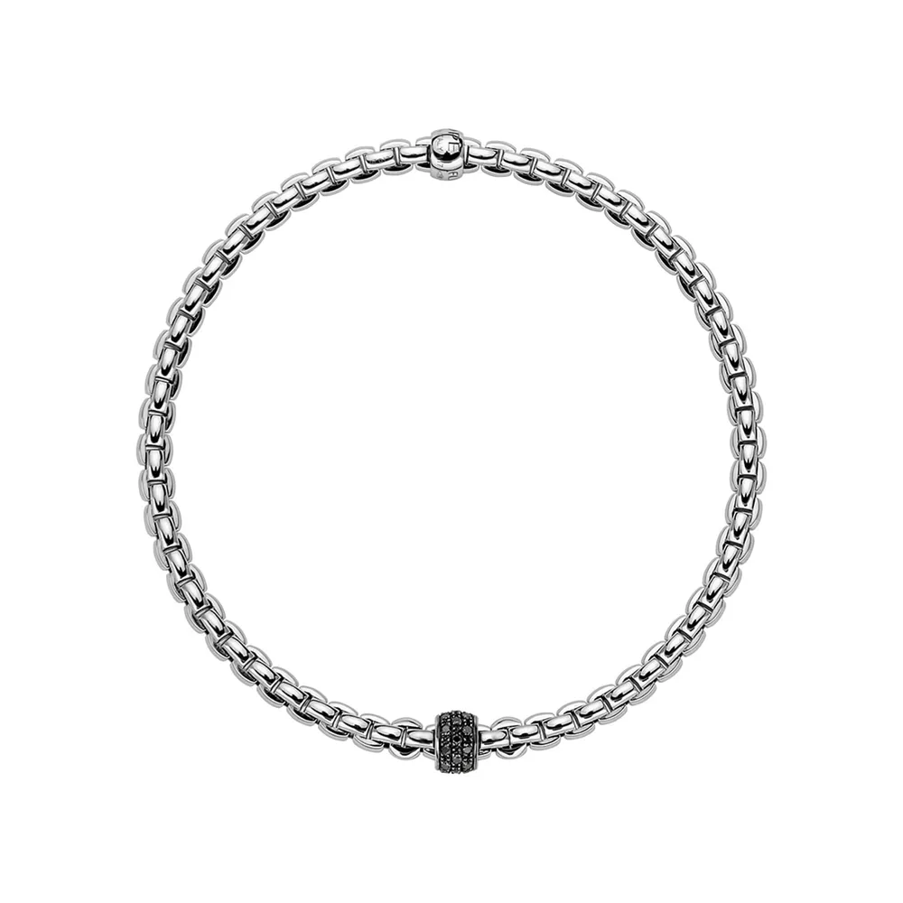 Fope 18ct White Gold EKA Tiny 0.20cttw Diamond Bracelet