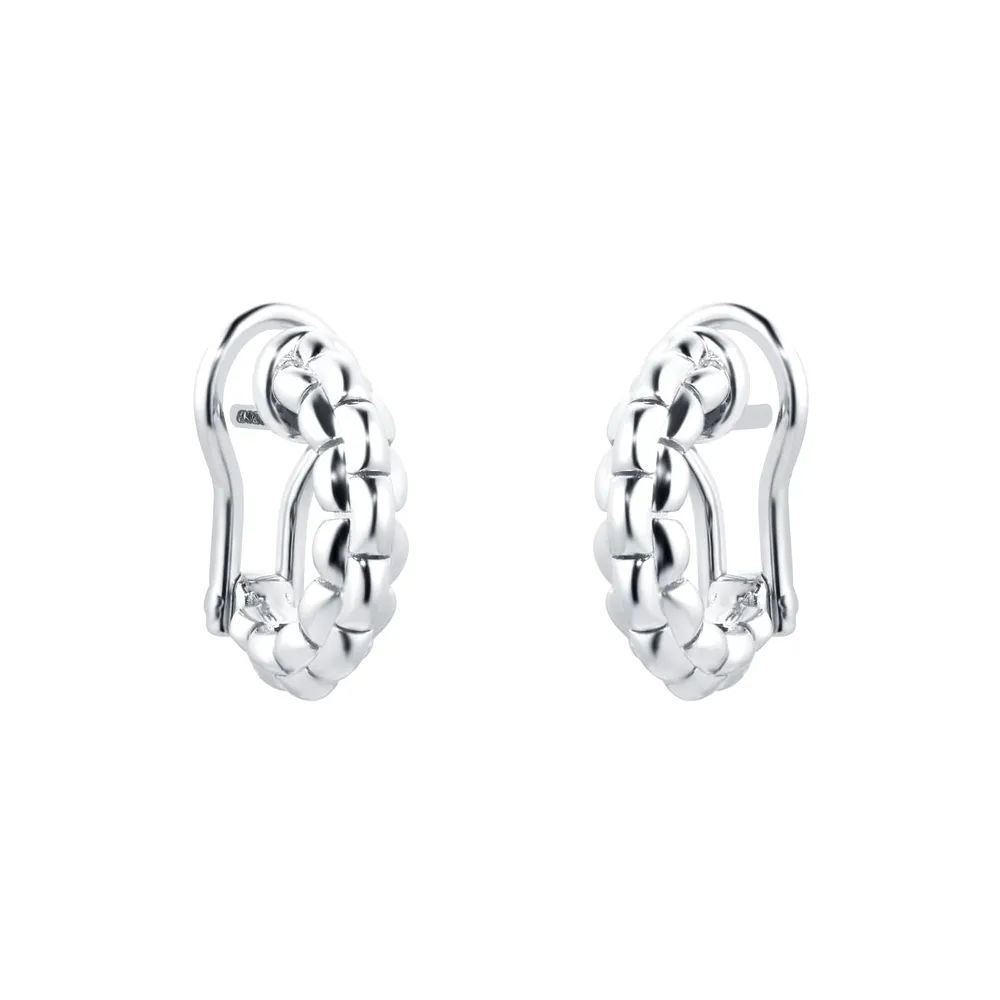 Fope 18ct White Gold Eka Tiny Small Hoop Earrings
