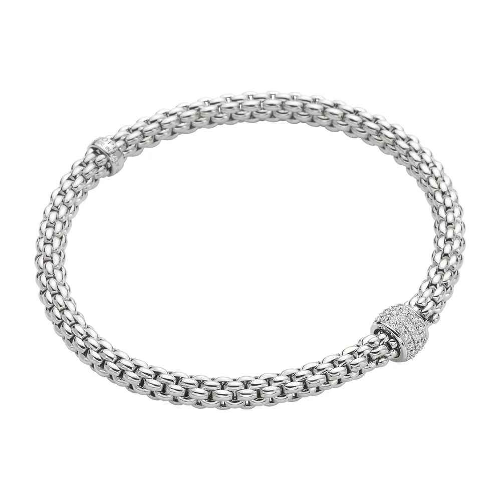 Fope 18ct White Gold Solo 0.29cttw Diamond Bracelet