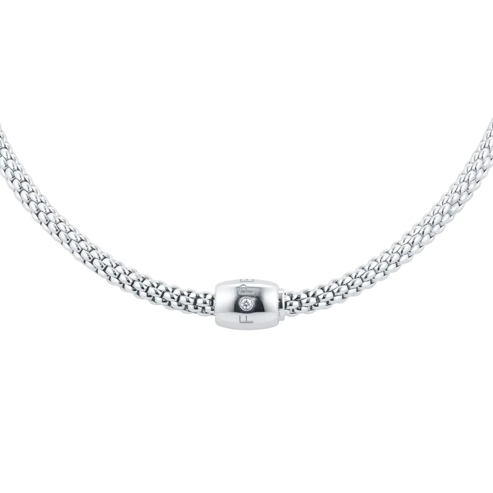 Fope 18ct White Gold Solo Flex'it 0.03ct Diamond Necklace