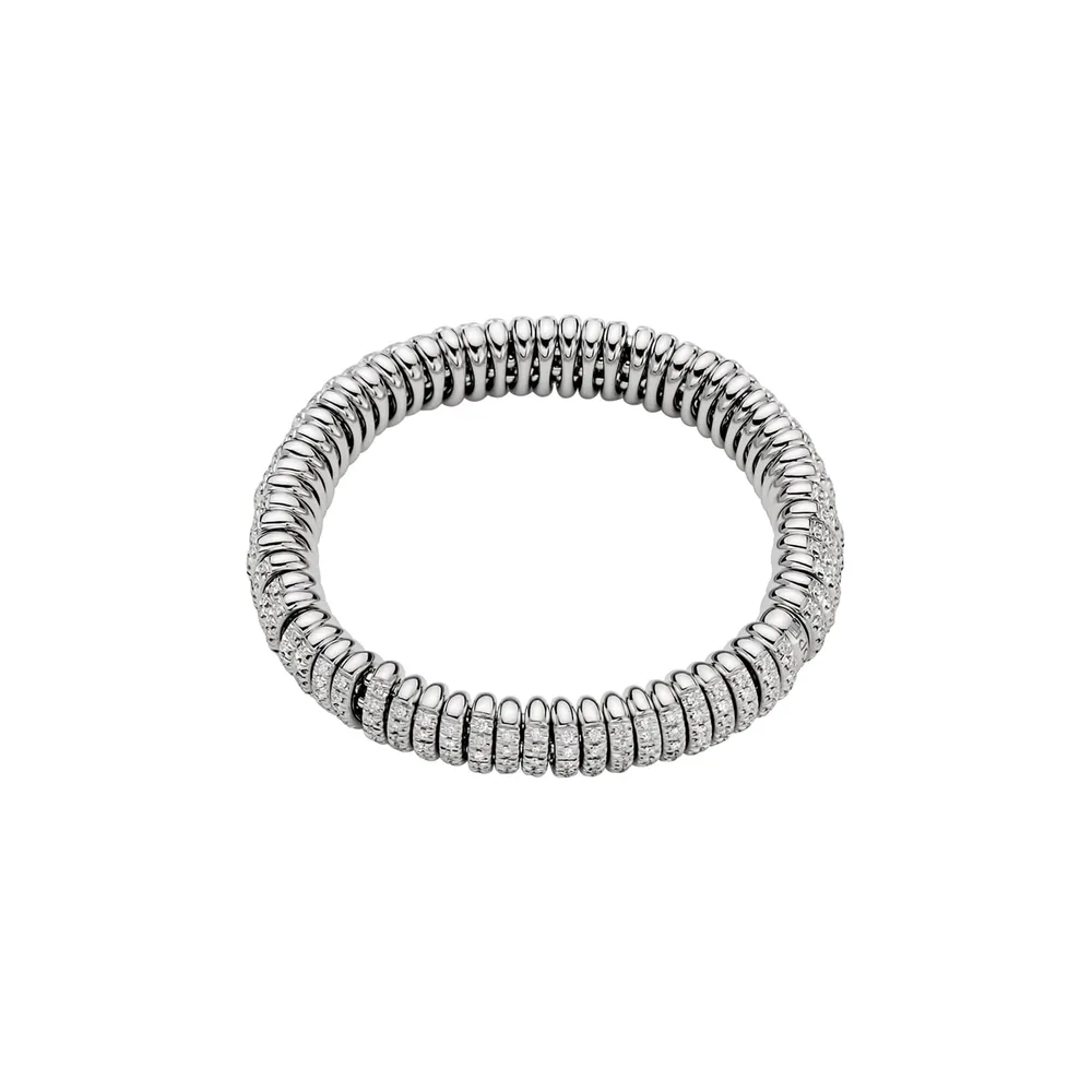 Fope 18ct White Gold Vendome Flex'it 3.28ct Diamond Bracelet