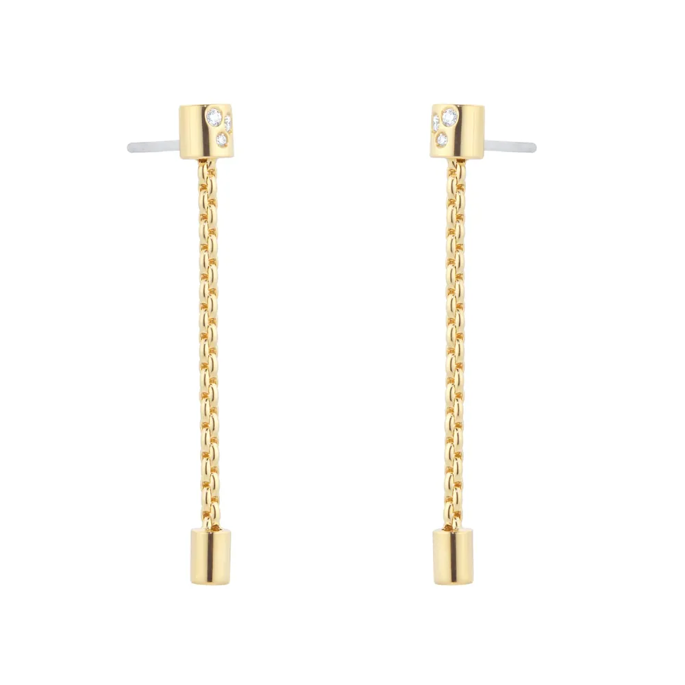 Fope 18ct Yellow Gold Aria 0.09ct Diamond Drop Earrings