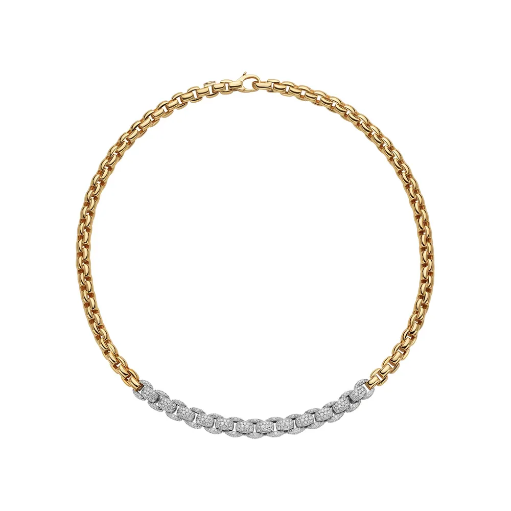 Fope 18ct Yellow Gold Eka 4.91ct Diamond Necklace