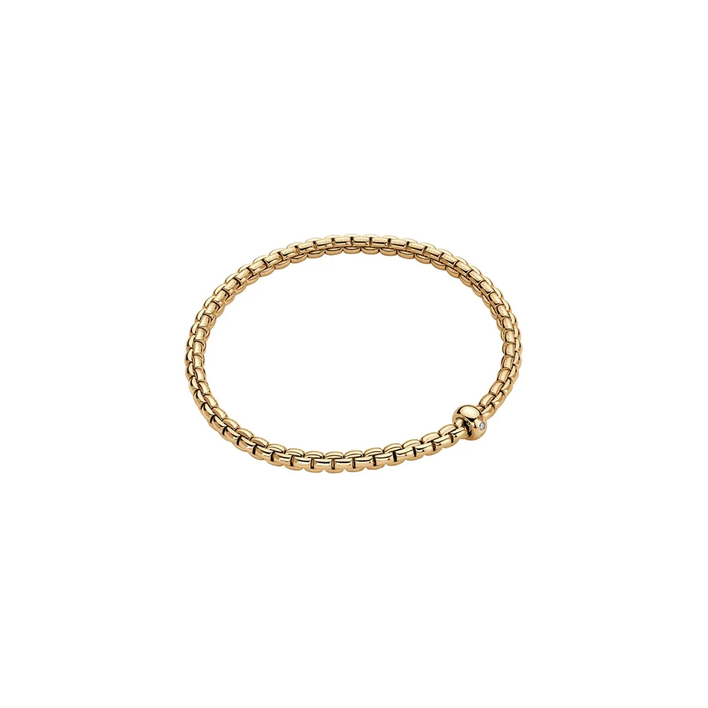 Fope 18ct Yellow Gold Eka Flex'it Diamond Bracelet
