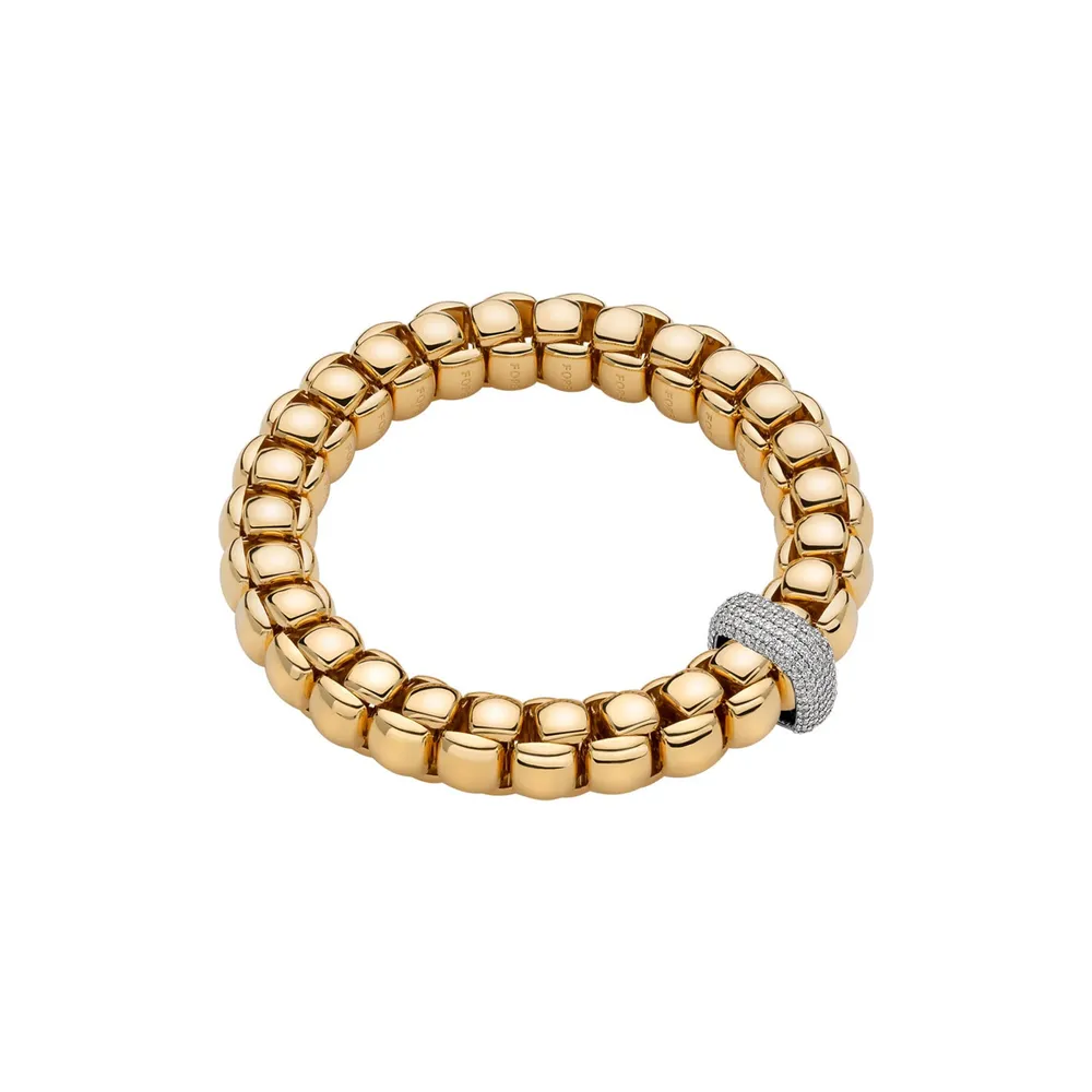 Fope 18ct Yellow Gold Luna 2.07ct Diamond Bracelet