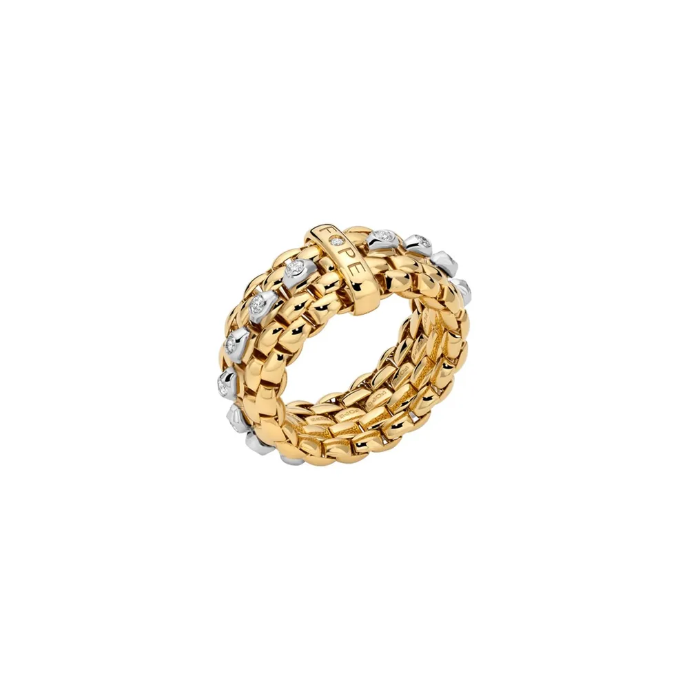 Fope 18ct Yellow Gold Panorama Diamond Ring