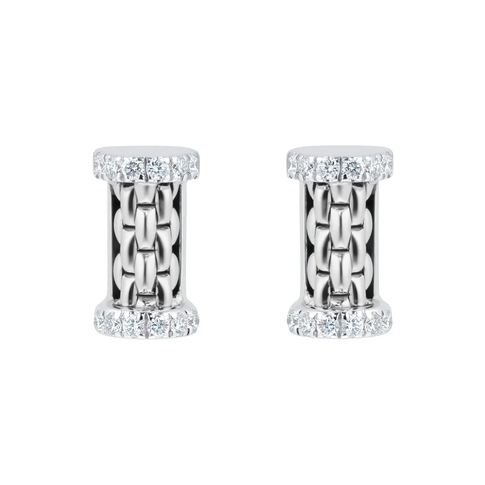 Fope Essentials 18ct White Gold 0.17cttw Diamond Stud Earrings