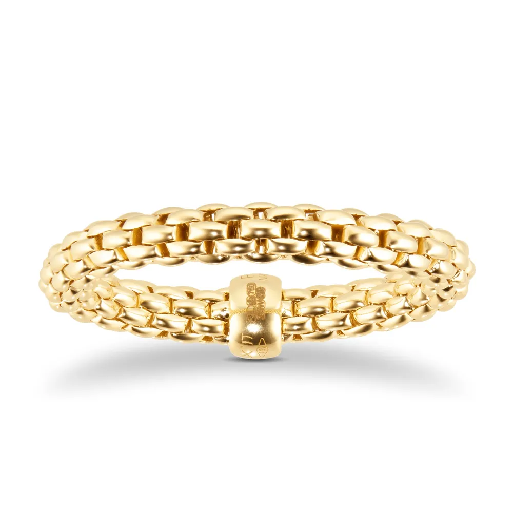 Fope Essentials 18ct Yellow Gold Flex'it 3.4mm Medium Ring