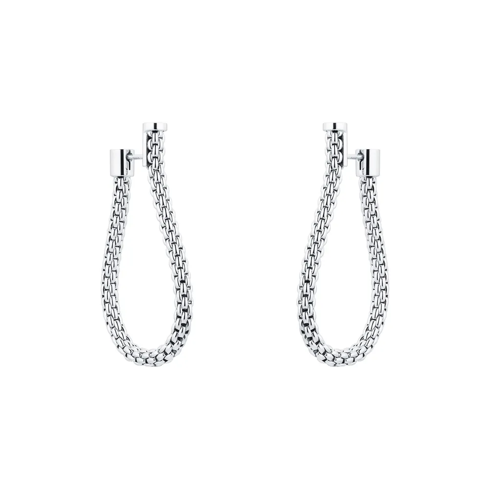 Fope Essentials Flex'it 18ct White Gold Small Teardrop Earrings