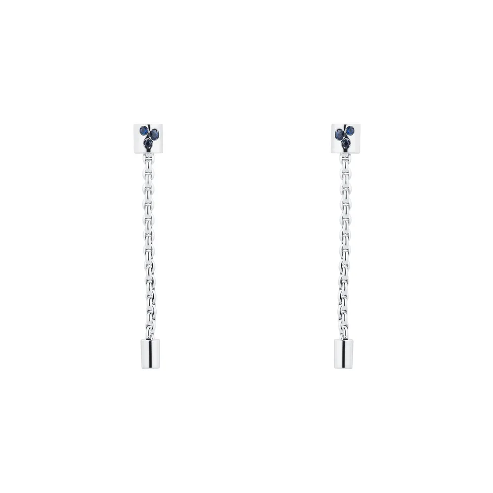 Fope Exclusive 18ct White Gold Sapphire Drop Earrings