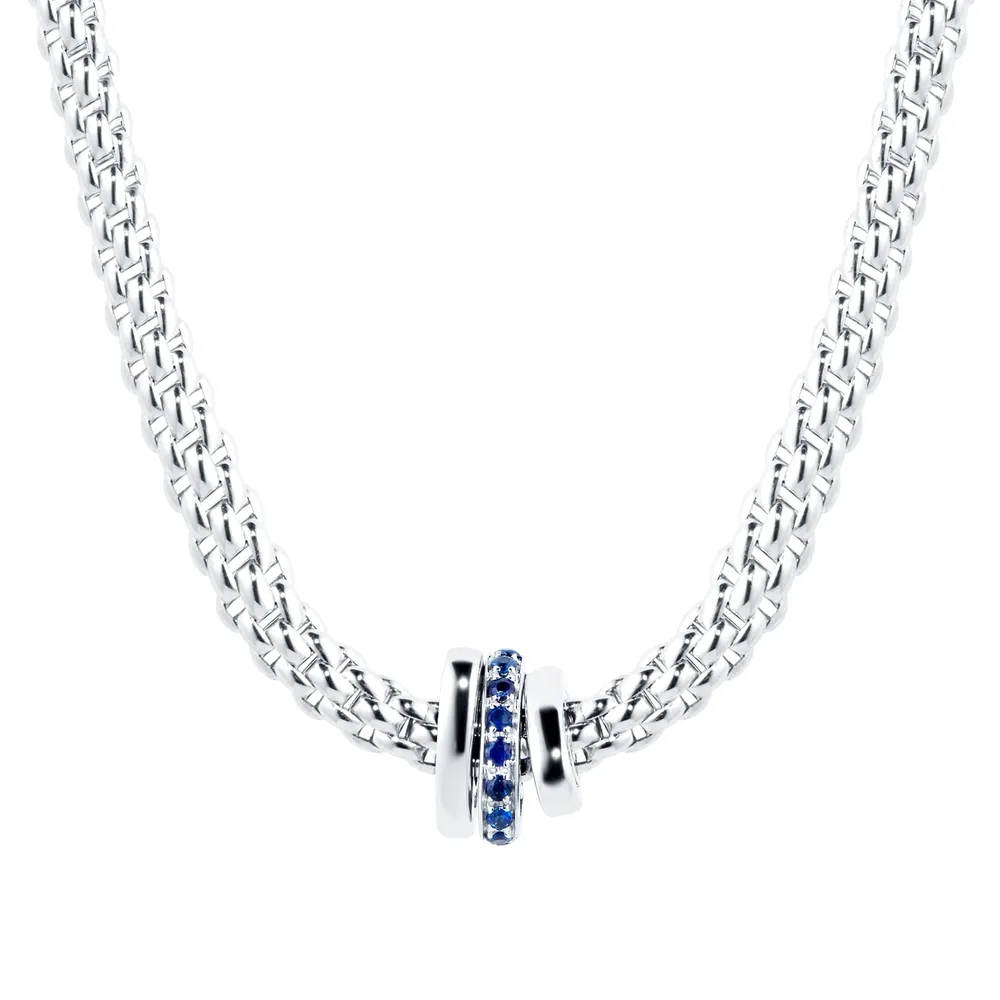 Fope EXCLUSIVE Flex'it Prima White Gold Sapphire & Diamond Necklace