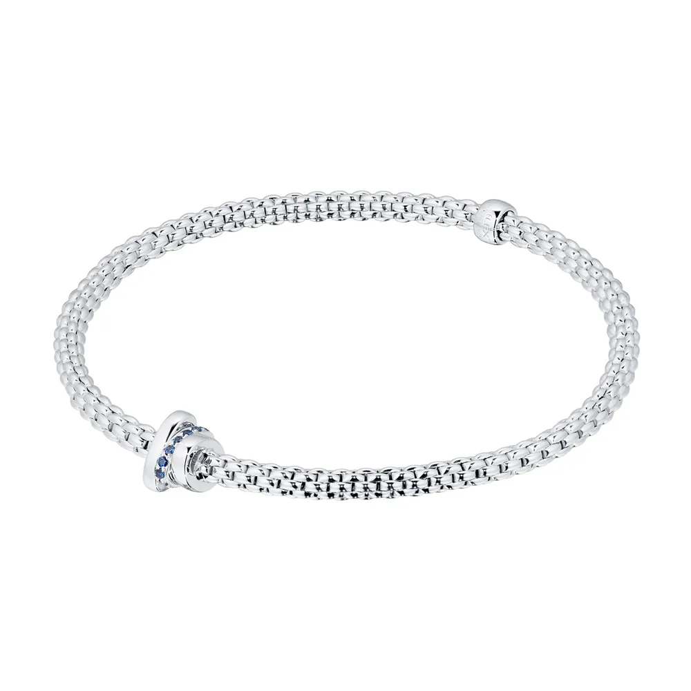 Fope Exclusive Flex'it White Gold Sapphire Prima Bracelet