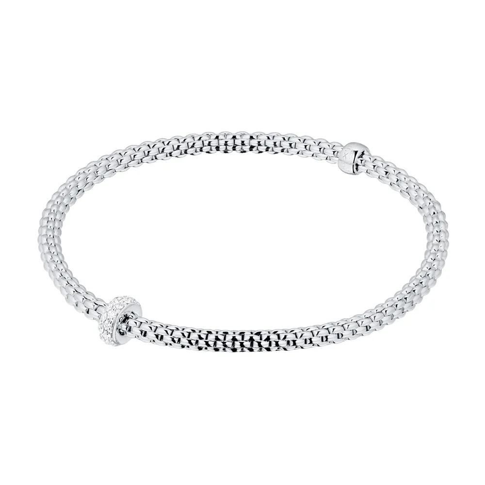 Fope Flex'it 18ct White Gold 0.18ct Diamond Prima Bracelet