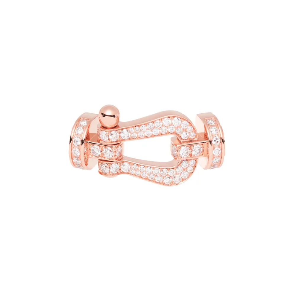 Fred Chance Infinie 18ct Rose Gold Diamond Buckle Large Model