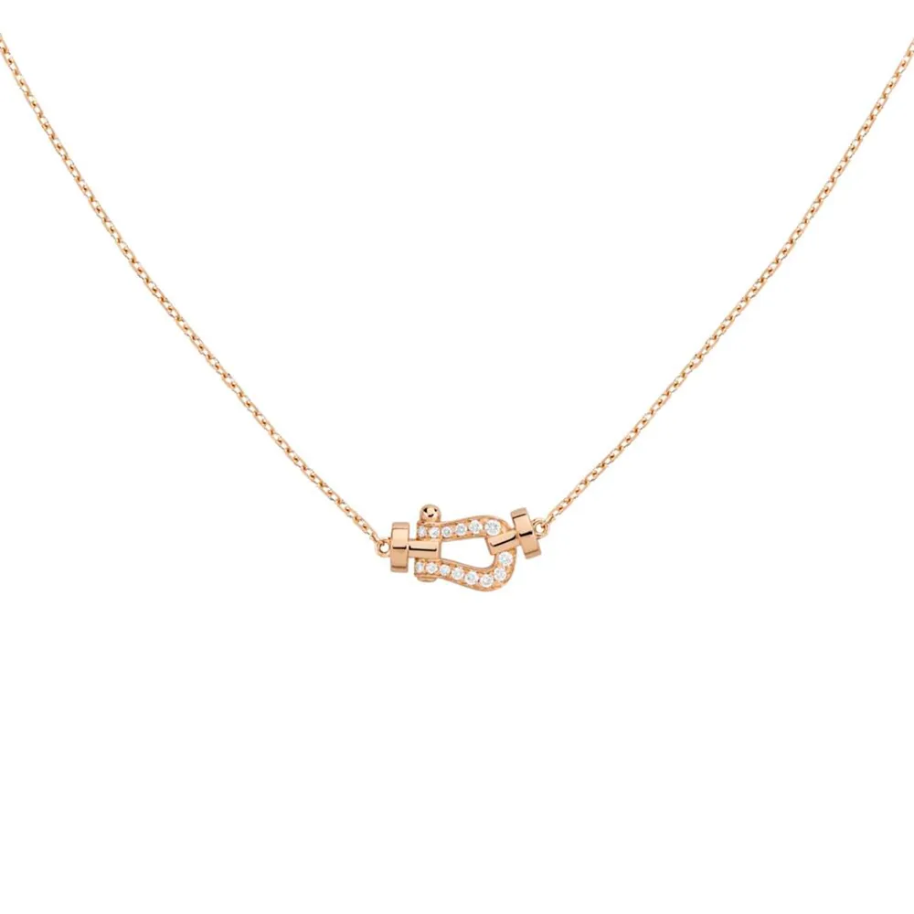 Fred Force 10 18ct Rose Gold 0.06ct Diamond Necklace
