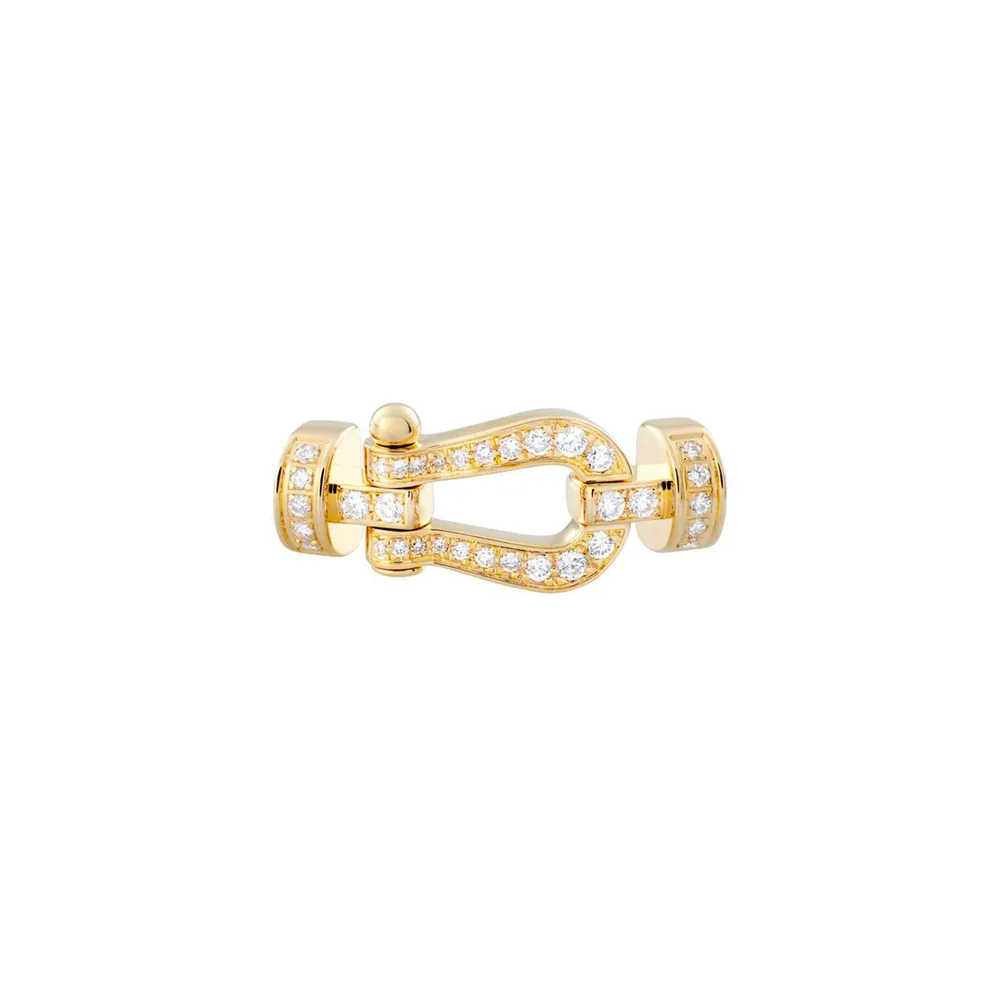 Fred Force 10 18ct Yellow Gold Diamond Buckle Medium Model