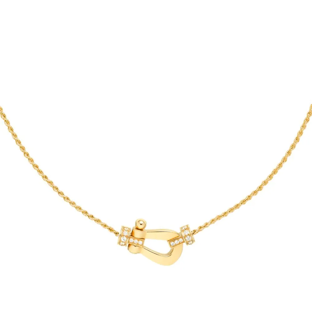 Fred Force 10 Necklace 18ct Yellow Gold 0.13ct Diamond Necklace