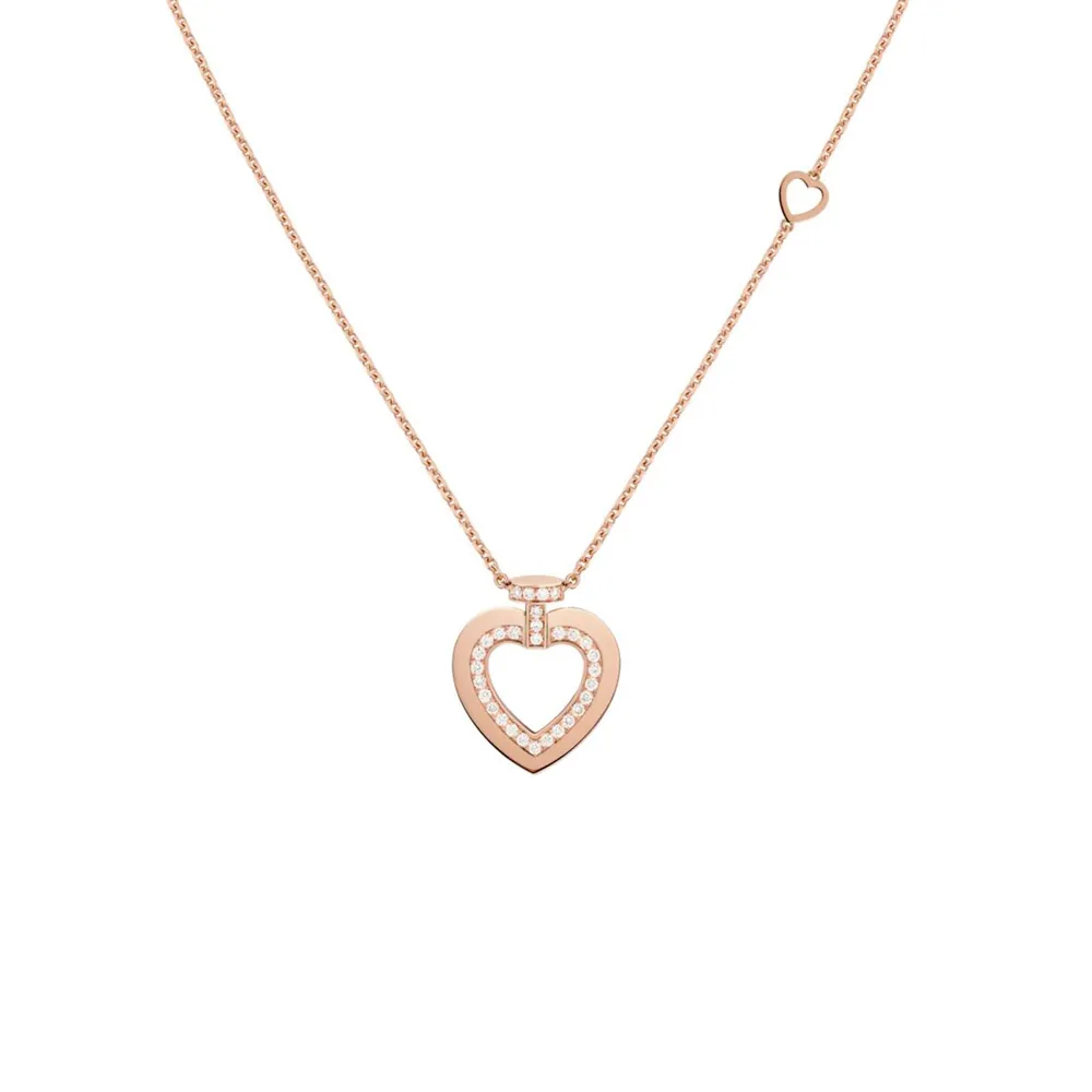 Fred Pretty Woman 18ct Rose Gold 0.19ct Diamond Necklace