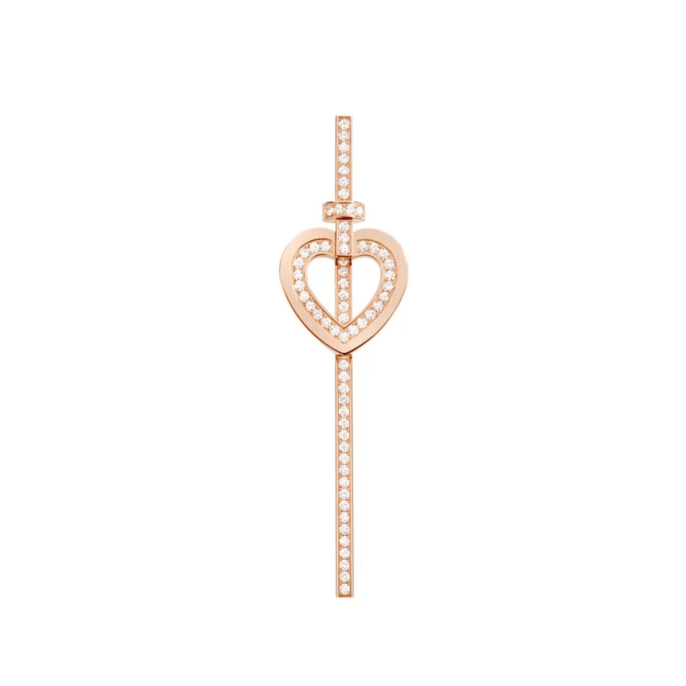 Fred Pretty Woman 18ct Rose Gold 0.26ct Diamond Single Drop Earring
