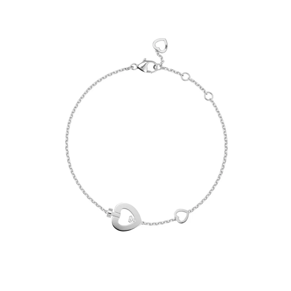 Fred Pretty Woman 18ct White Gold 0.03ct Diamond Bracelet