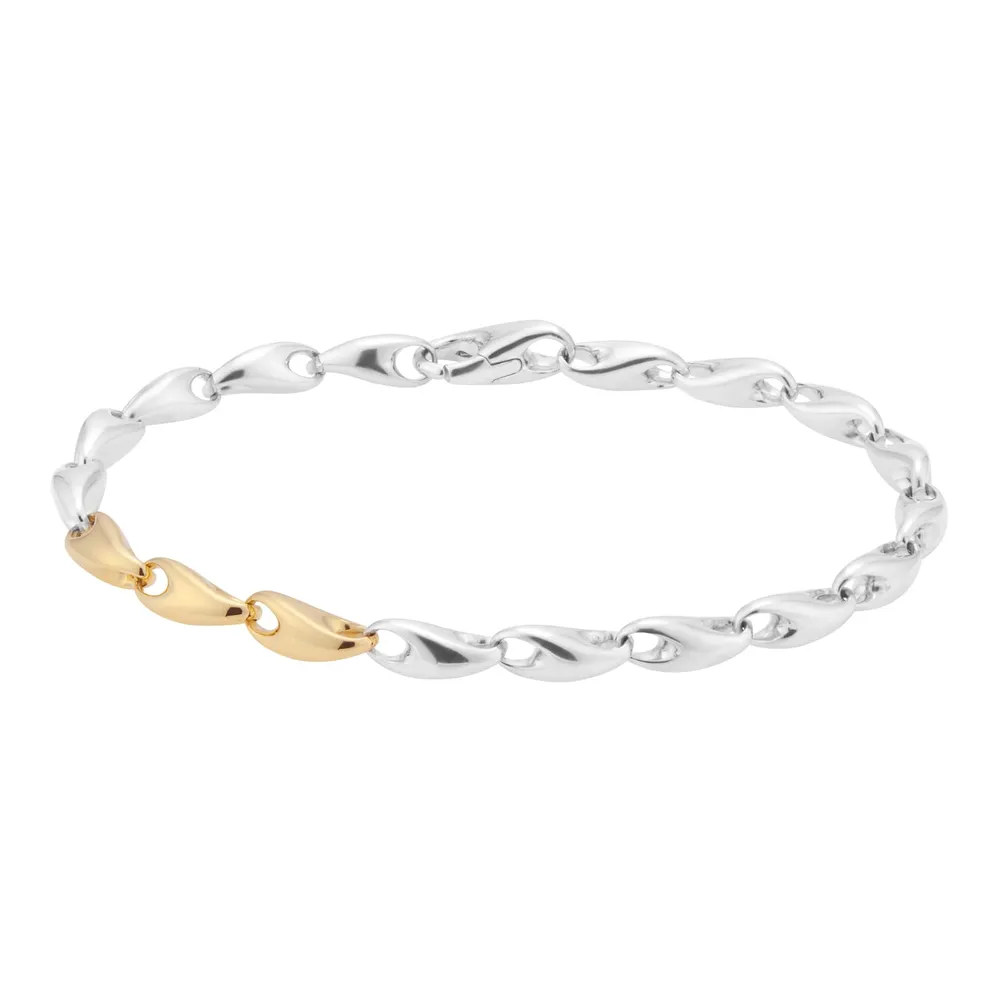 Georg Jensen 18ct Yellow Gold & Sterling Silver REFLECT Bracelet