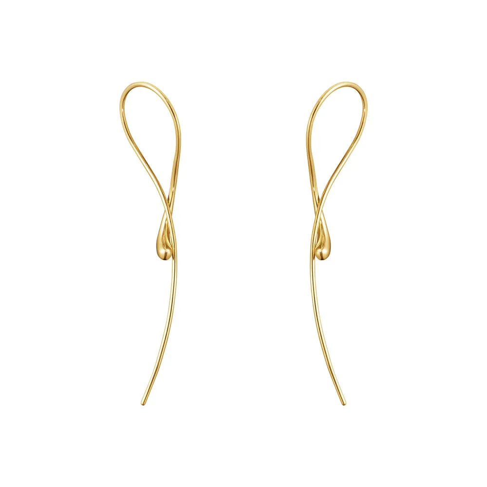 Georg Jensen 18ct Yellow Gold Mercy Drop Earrings