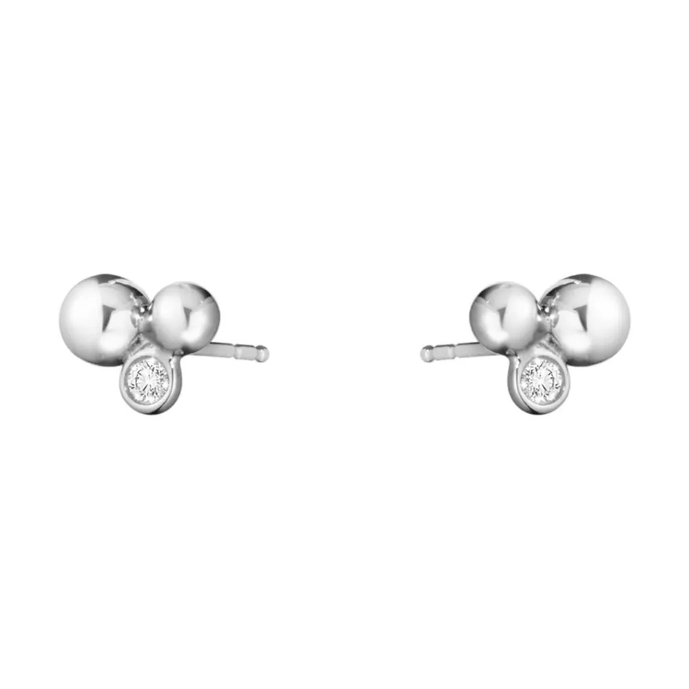 Georg Jensen Moonlight Grapes 0.07ct Diamond Stud Earrings