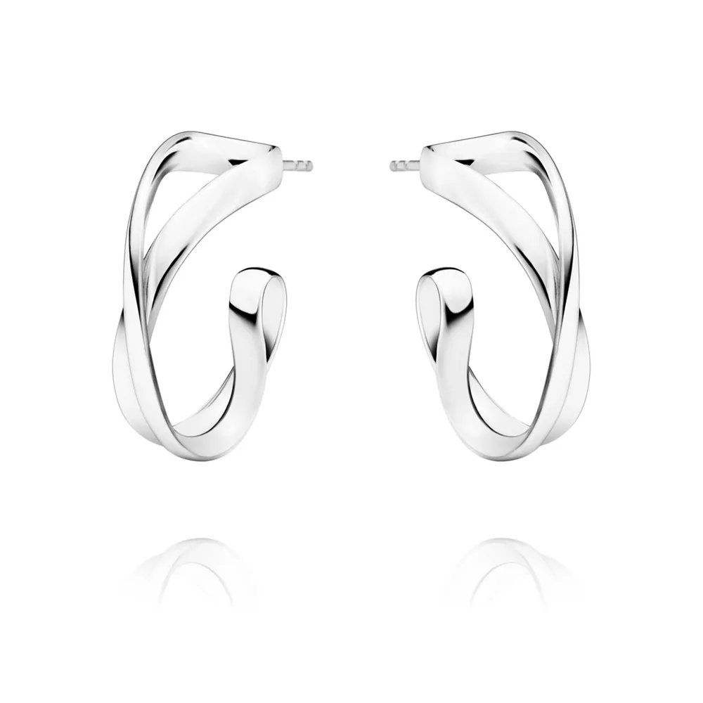 Georg Jensen Sterling Silver Infinity Hoop Earrings
