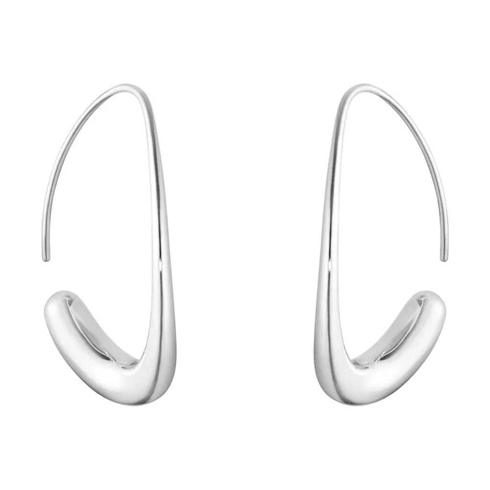 Georg Jensen Sterling Silver Offspring Open Earhoops