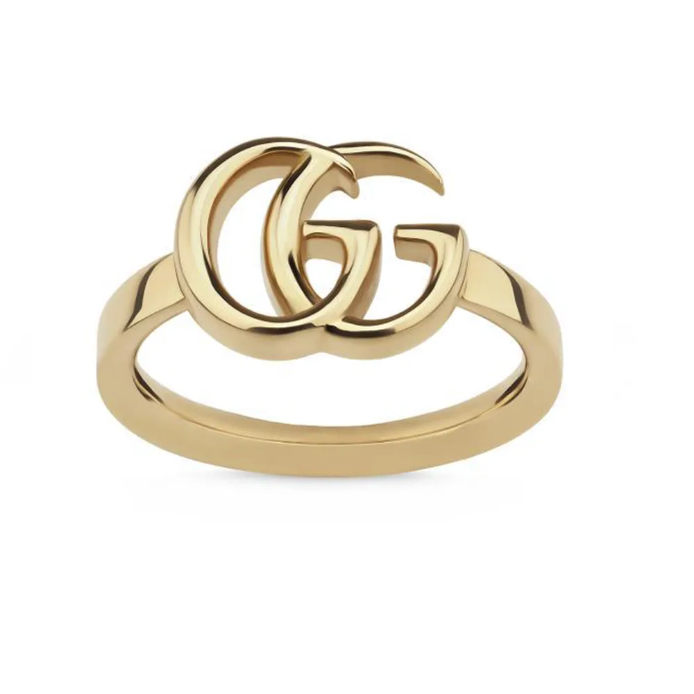 Gucci 18ct Yellow Gold Running G Ring - Size N