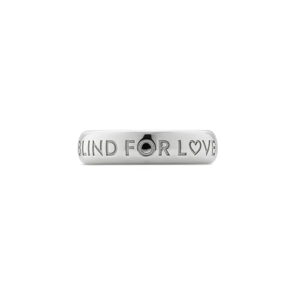 Gucci Blind For Love Sterling Silver 5mm Ring