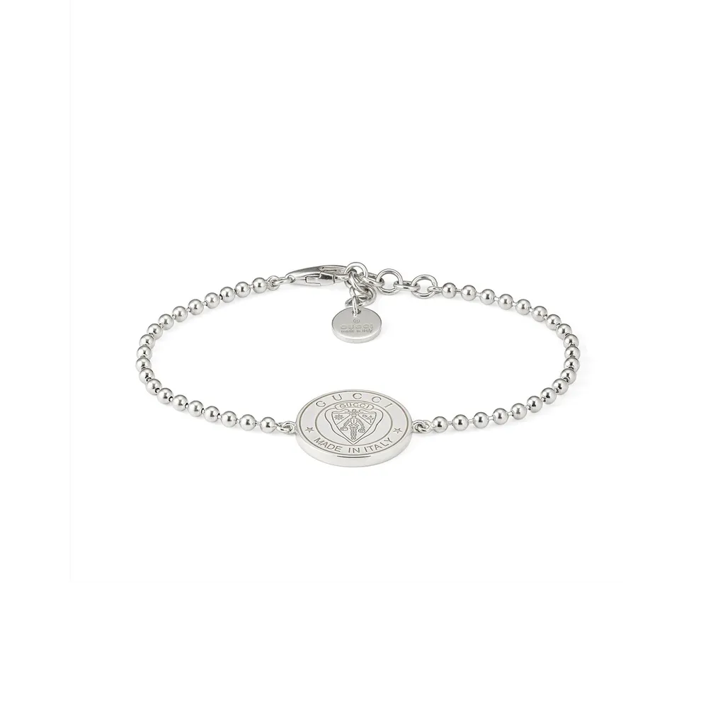 Gucci Gucci Crest Sterling Silver Boule Chain Bracelet