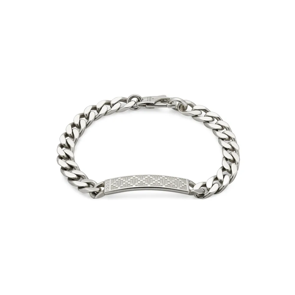 Gucci Gucci Diamante Sterling Silver Chain Bracelet