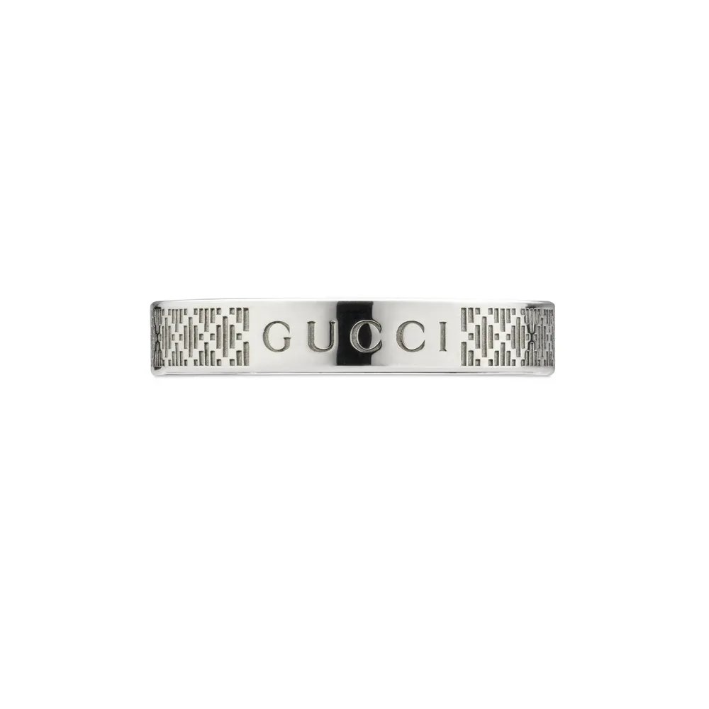 Gucci Gucci Diamante Sterling Silver Ring - 4mm