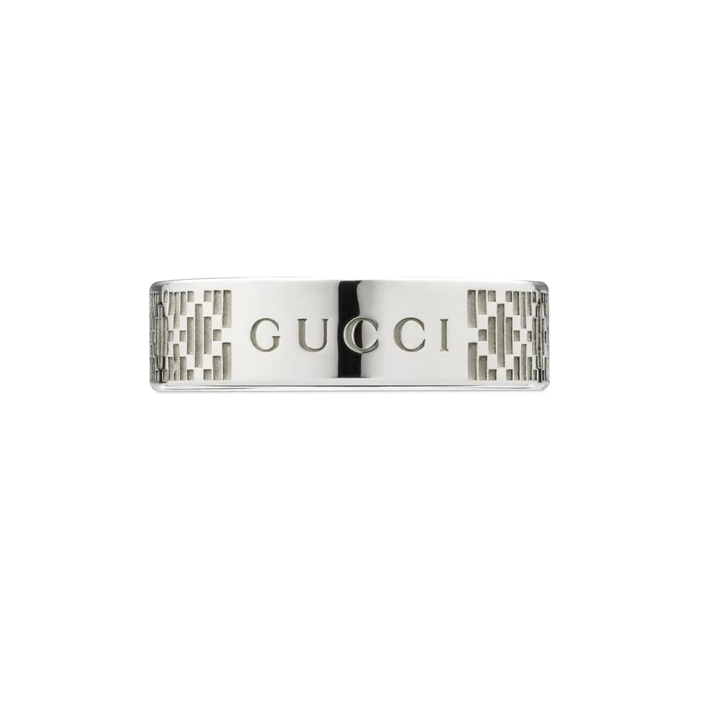 Gucci Gucci Diamante Sterling Silver Ring - 6mm