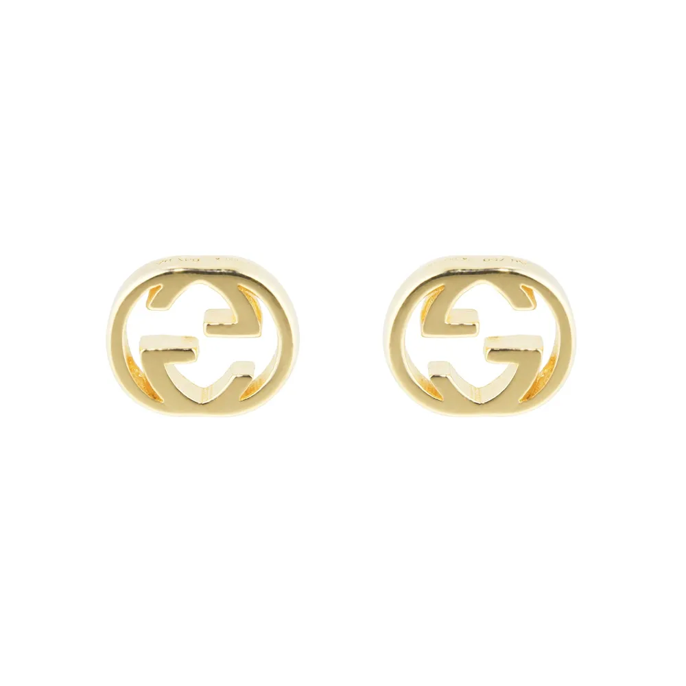 Gucci Gucci Interlocking 18ct Yellow Gold 5mm Stud Earrings