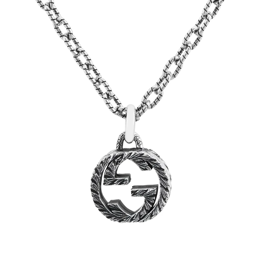 Gucci Gucci Interlocking Sterling Silver 45cm Pendant