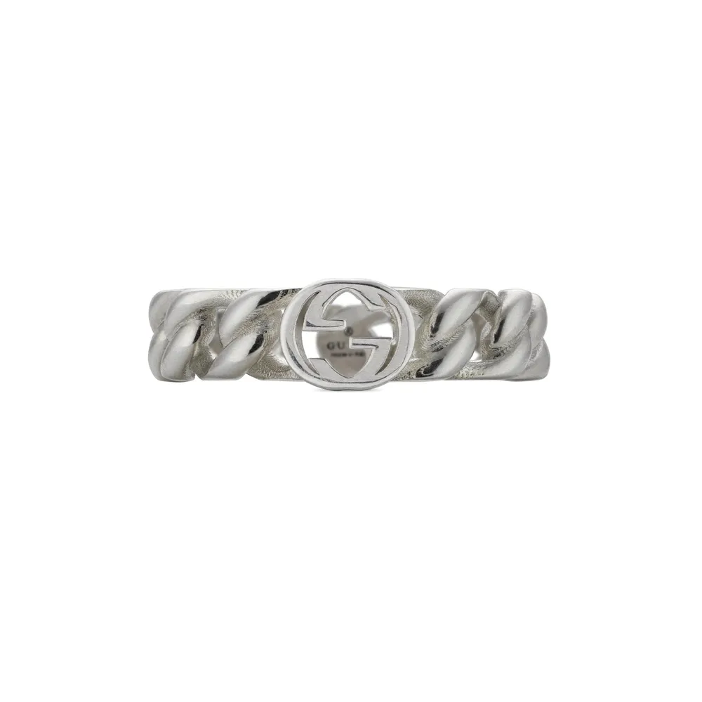 Gucci Gucci Interlocking Sterling Silver 5mm Ring