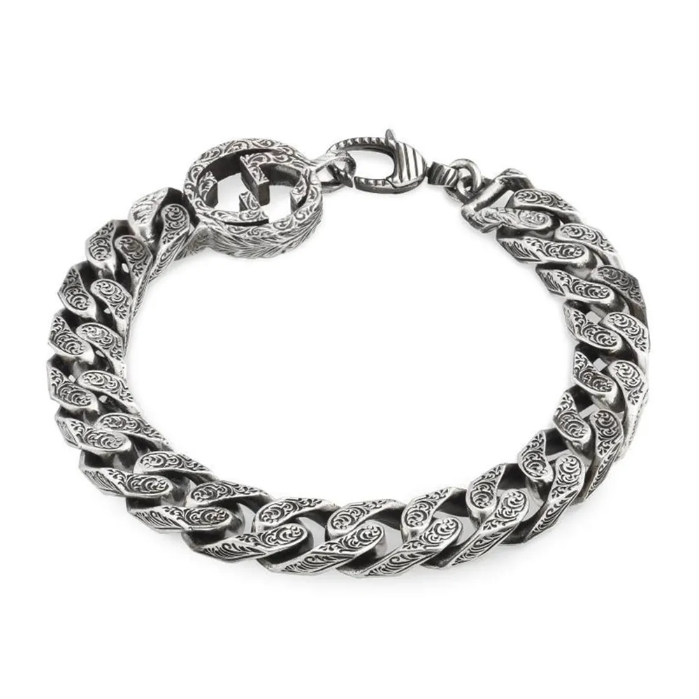 Gucci Gucci Interlocking Sterling Silver Bracelet - 20cm